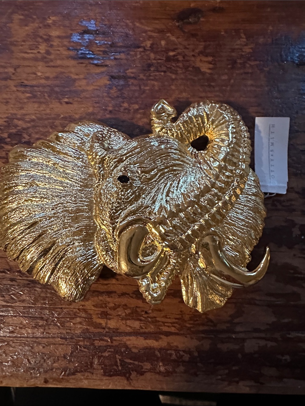 NWT Dotty Smith Elephant Belt Buckle Gold Tone
